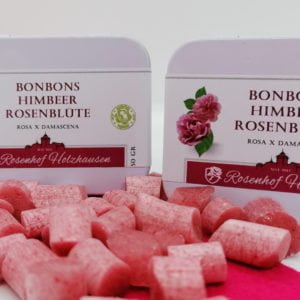 Bonbons Himbeere Rosenblüte