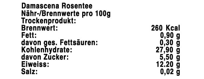 Feinster Damascena Rosentee Produkt