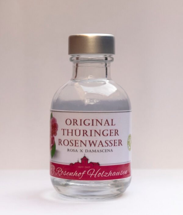 naturreines Rosenwasser aus Thüringen 50ml Glasflasche