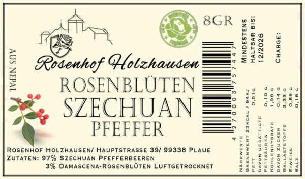 Rosenblüten Szechuan Pfeffer