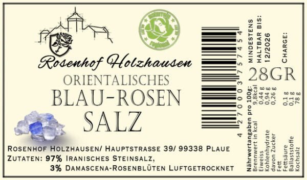 Orientalisches Blau-Rosen Salz 2024