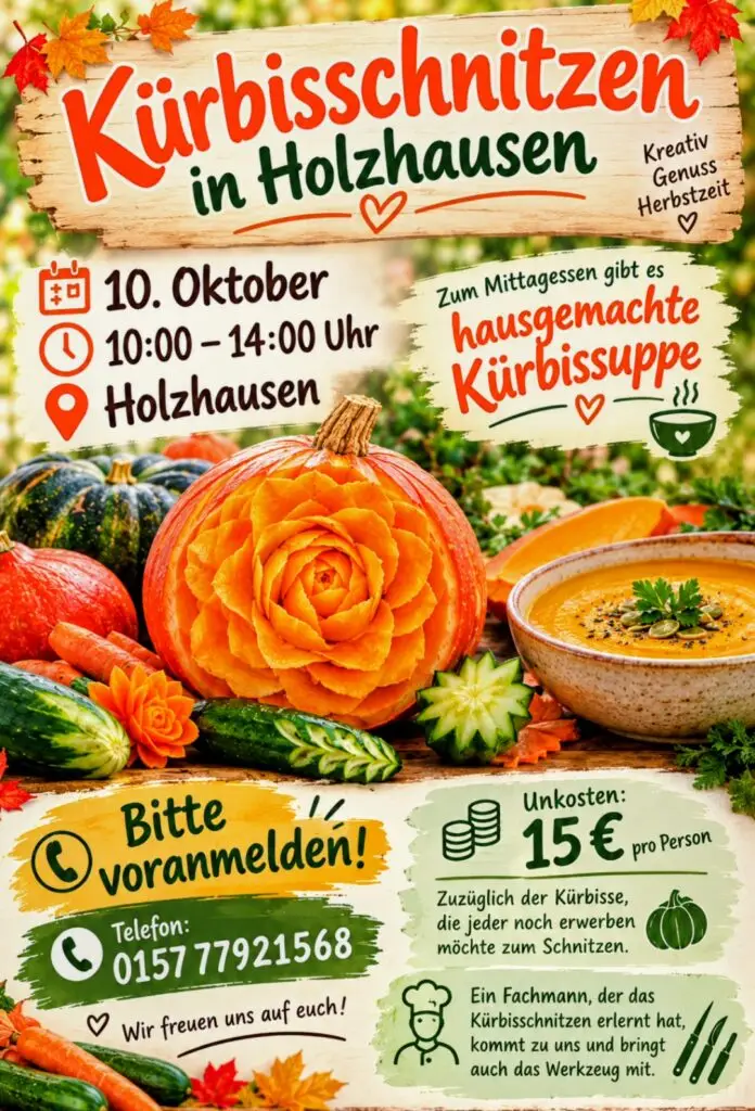 Poster zum Kürbisschnitzen