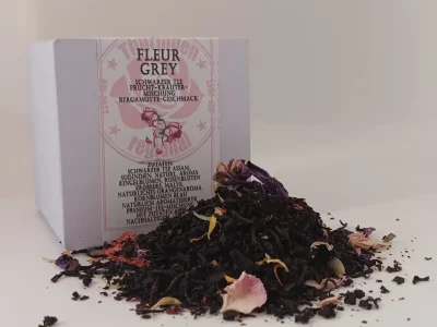 Foto Teemischung Fleur Grey mit T&uuml;te